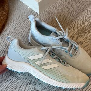 adidas Pale Blue and White Golf Shoes Sneakers